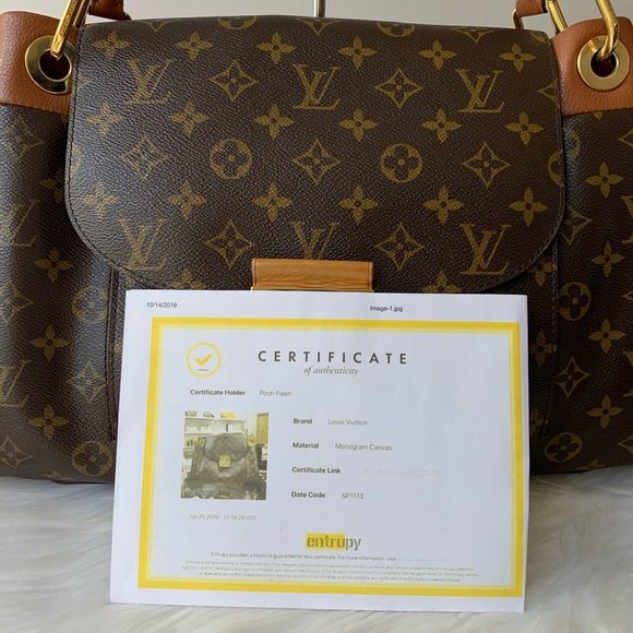 AUTH LOUIS VUITTON OLYMP CAMEL MM - Picture 3 of 8